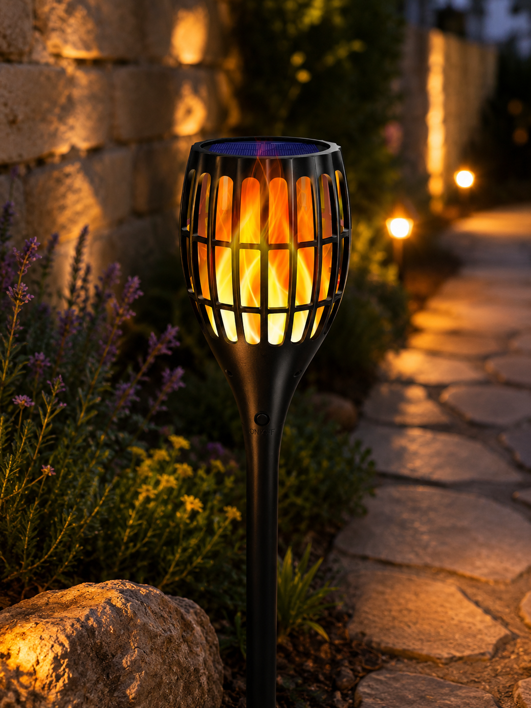FlameGlow Solar Torch Lights